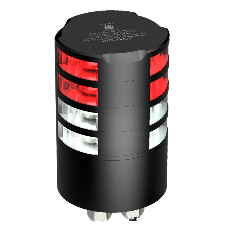 2nm 360° Red +2nm 360° White, black anodized